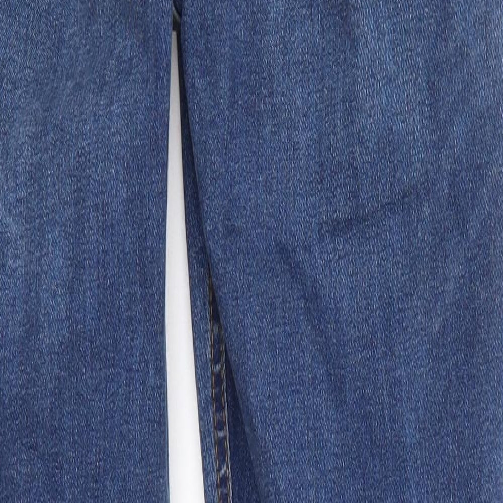 Topshop Womens Blue Denim Straight Jeans Size 26 L32 in