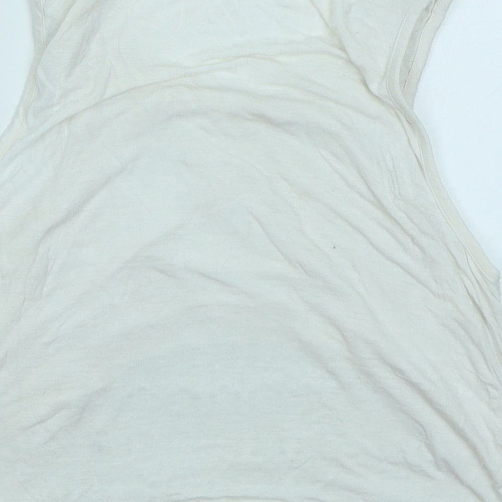 Topshop Womens White Cropped Tank Size 8