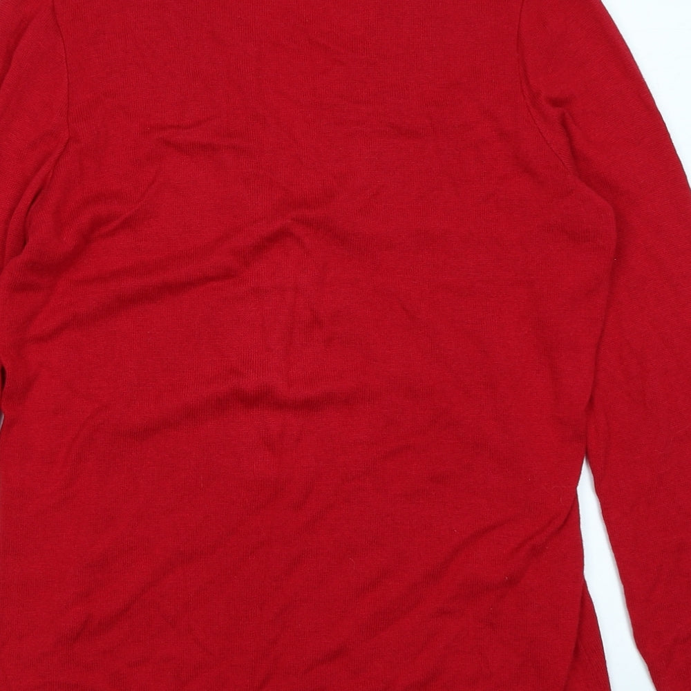 Moda Womens Red Pullover Jumper Size 12