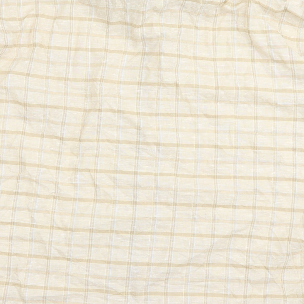 Leisure Mens Beige Check Button-Up Size XL