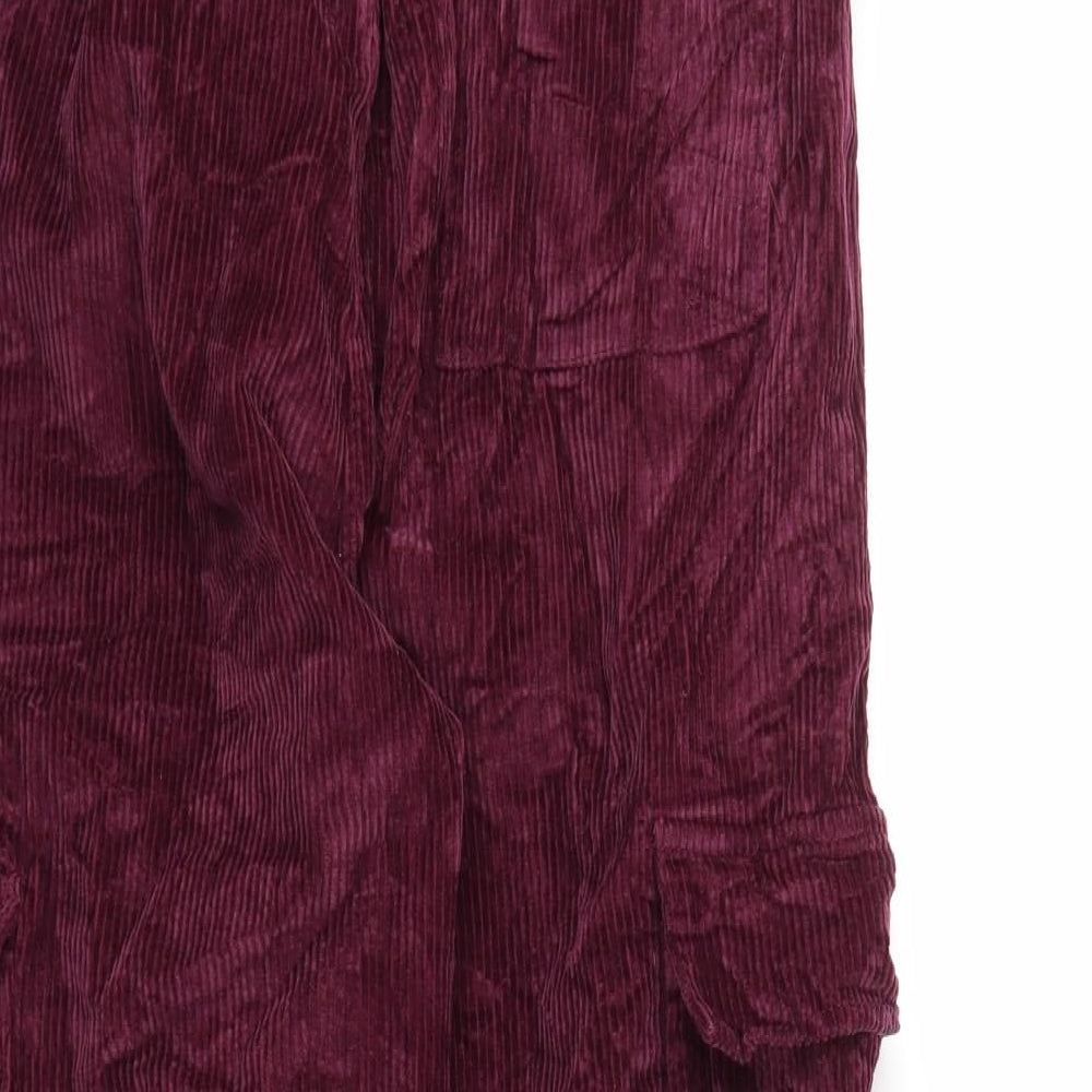 ASOS Womens Red Trousers Size 8 L25 in - Stretch waistband