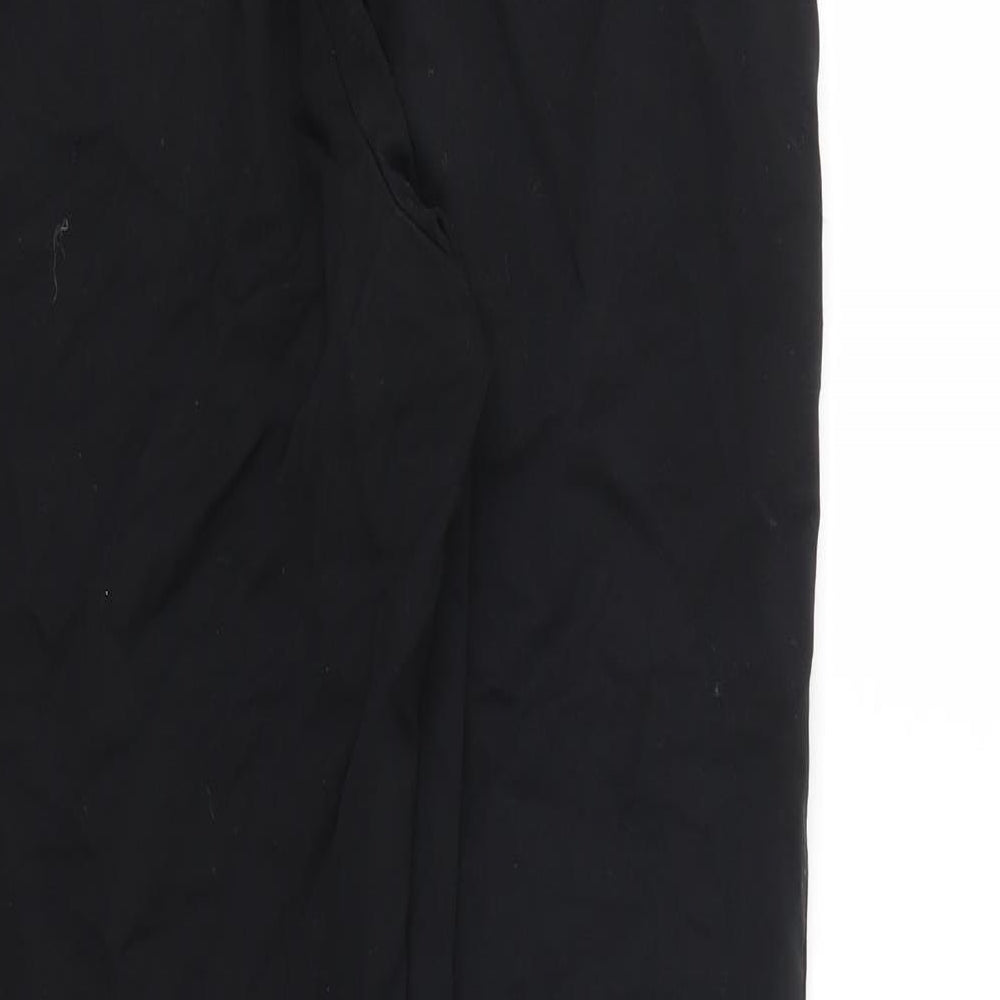 Marks & Spencer Womens Black Houndstooth Trousers Size 8 L28 in