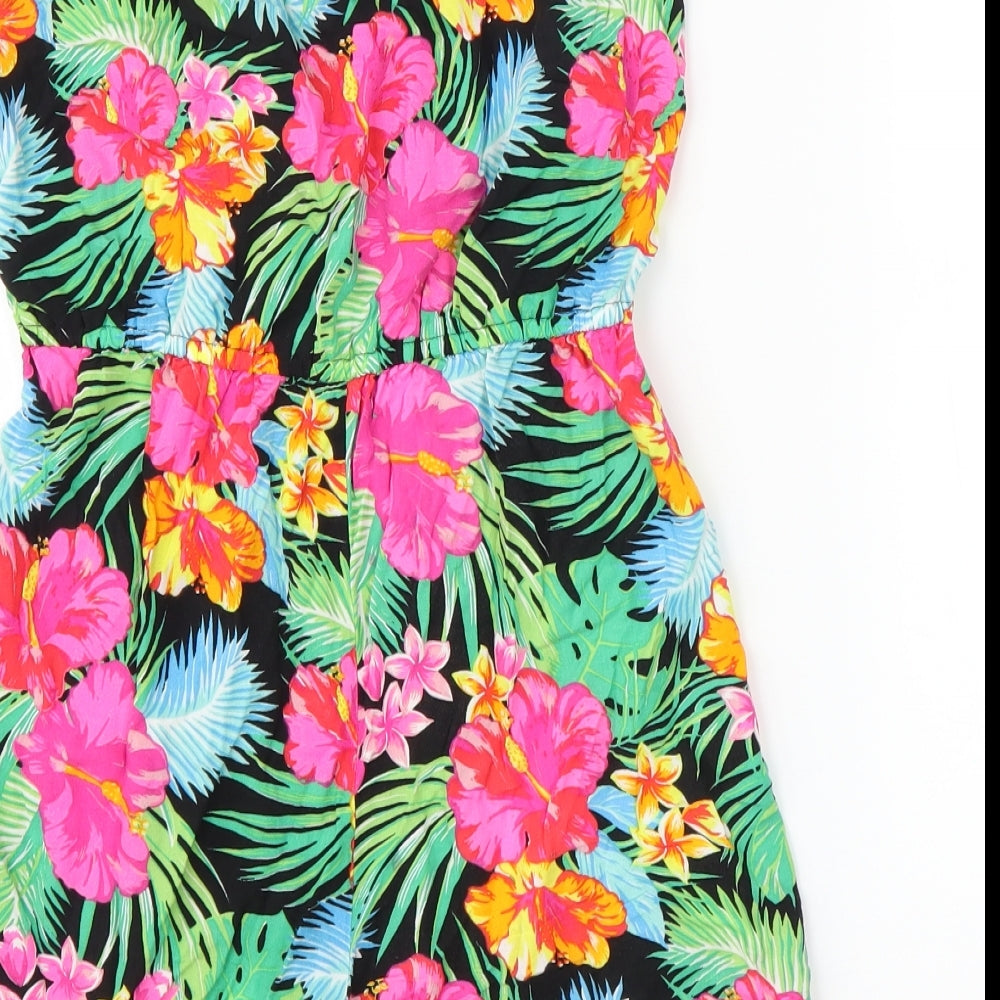 Matalan Girls Pink Floral Romper One-Piece Size 12 Years