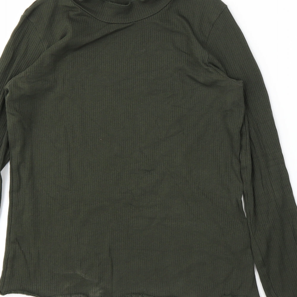 Primark Girls Green Basic T-Shirt Size 9-10 Years