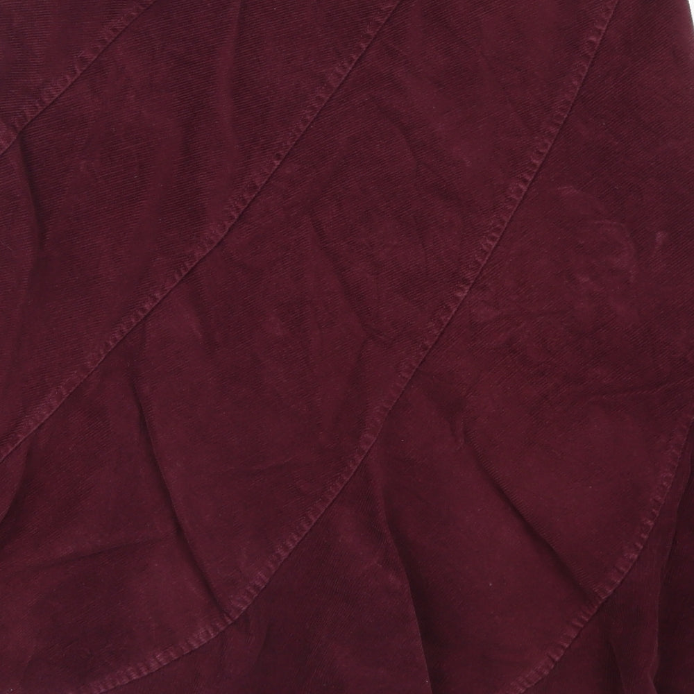 Ice Womens Purple Corduroy Flare Skirt Size 32 in