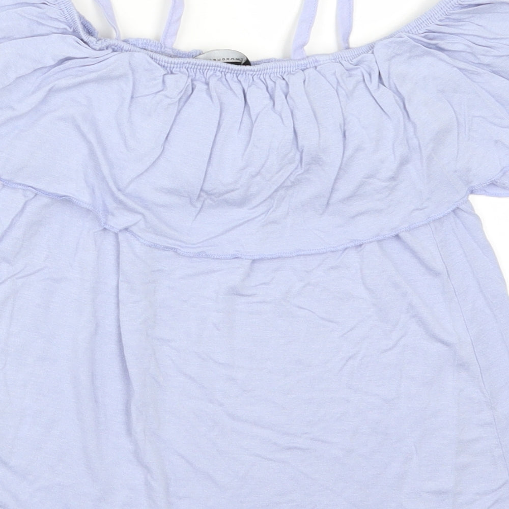 Atmosphere Womens Purple Basic Blouse Size 6