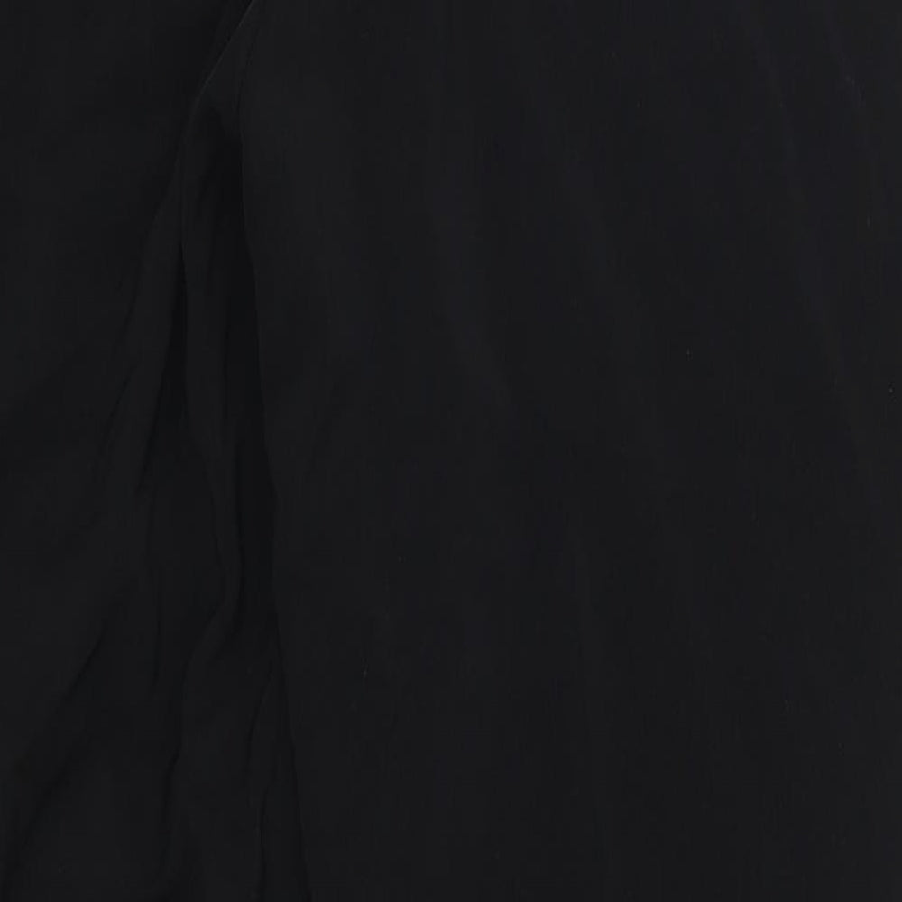 AMARANTO Womens Black Trousers Size 14 L29 in