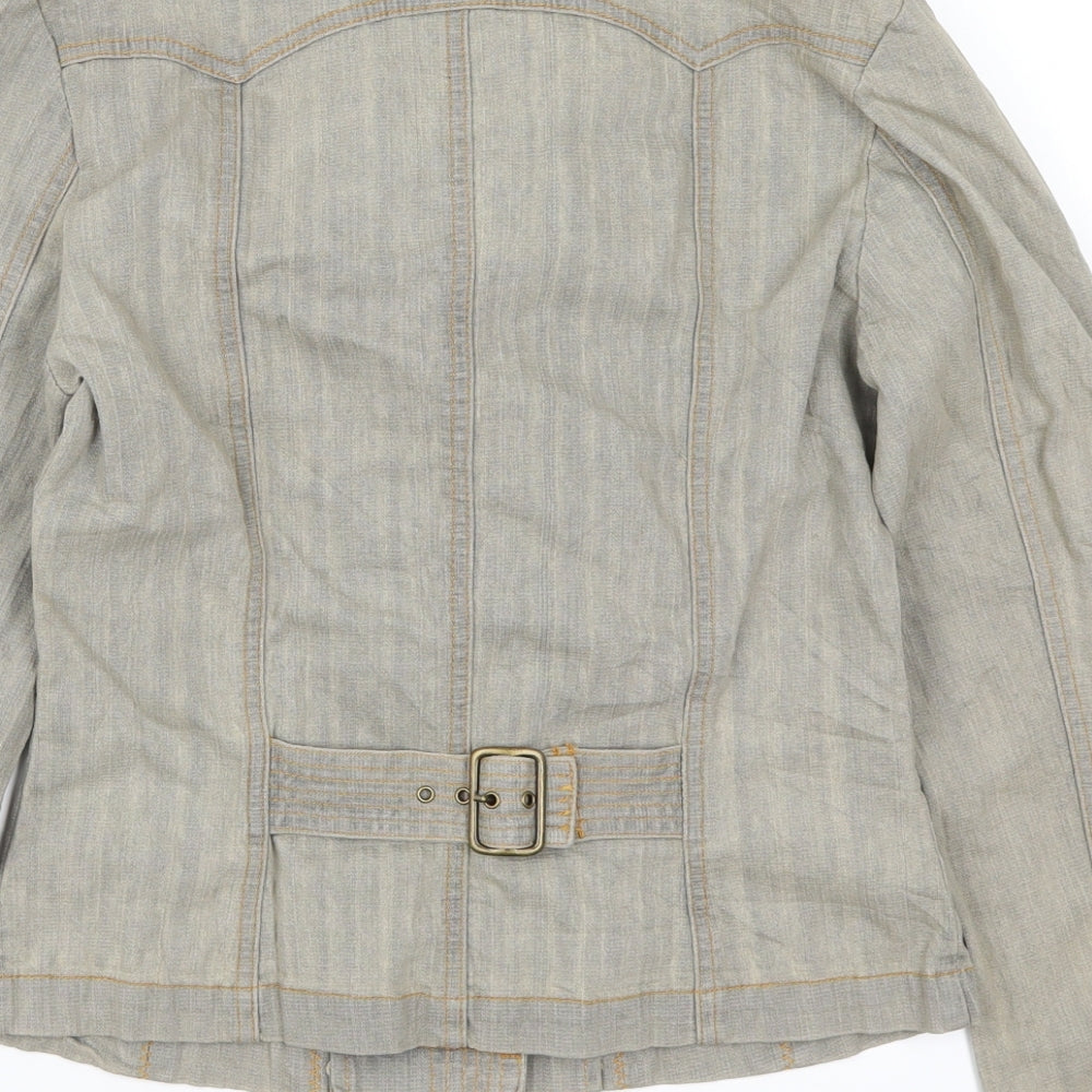 Equition Womens Grey Denim Jacket Size 8
