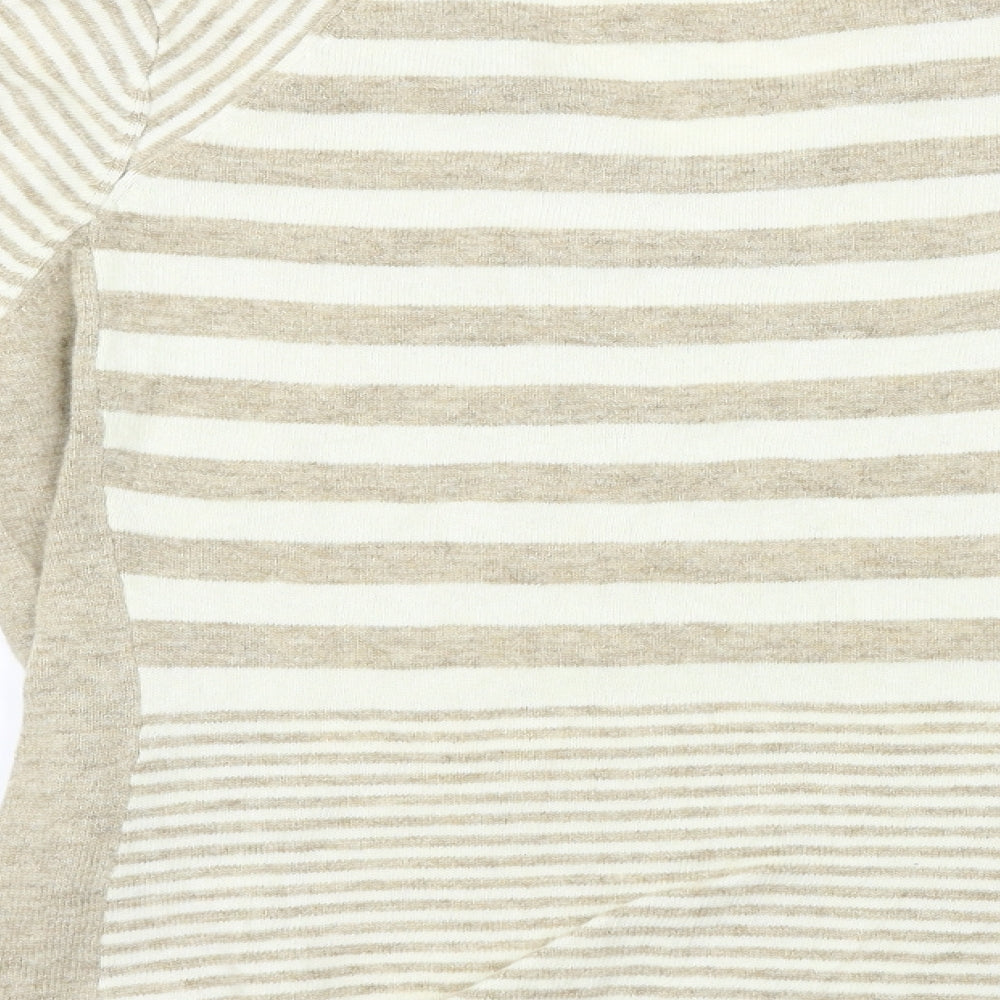 Country Casuals Womens Beige Striped Pullover Jumper Size S