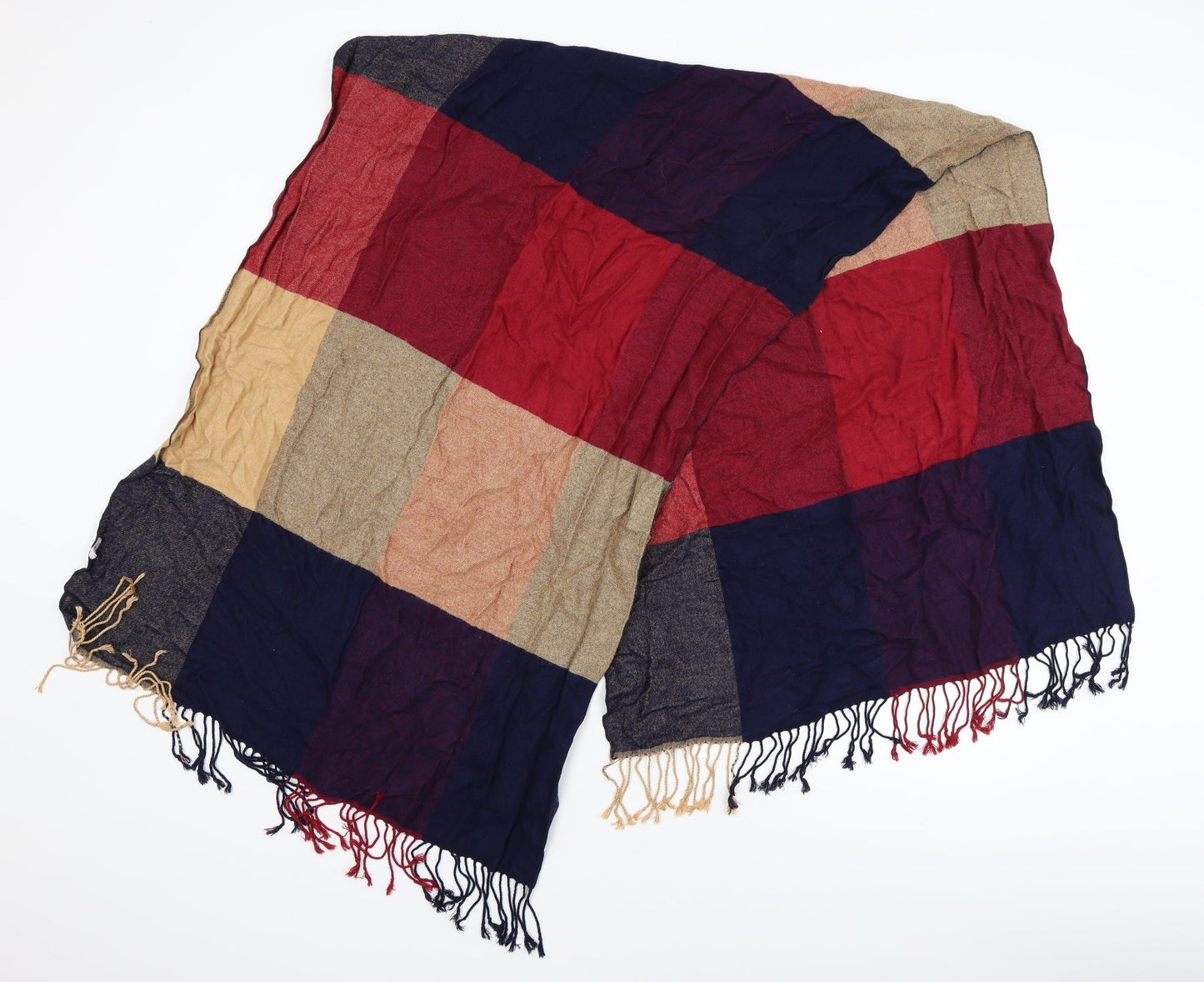 Preworn Womens Multicoloured Check Scarf