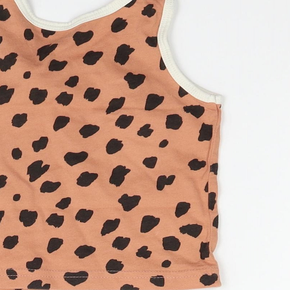 Primark Boys Beige Animal Print Basic Tank Size 6-9 Months