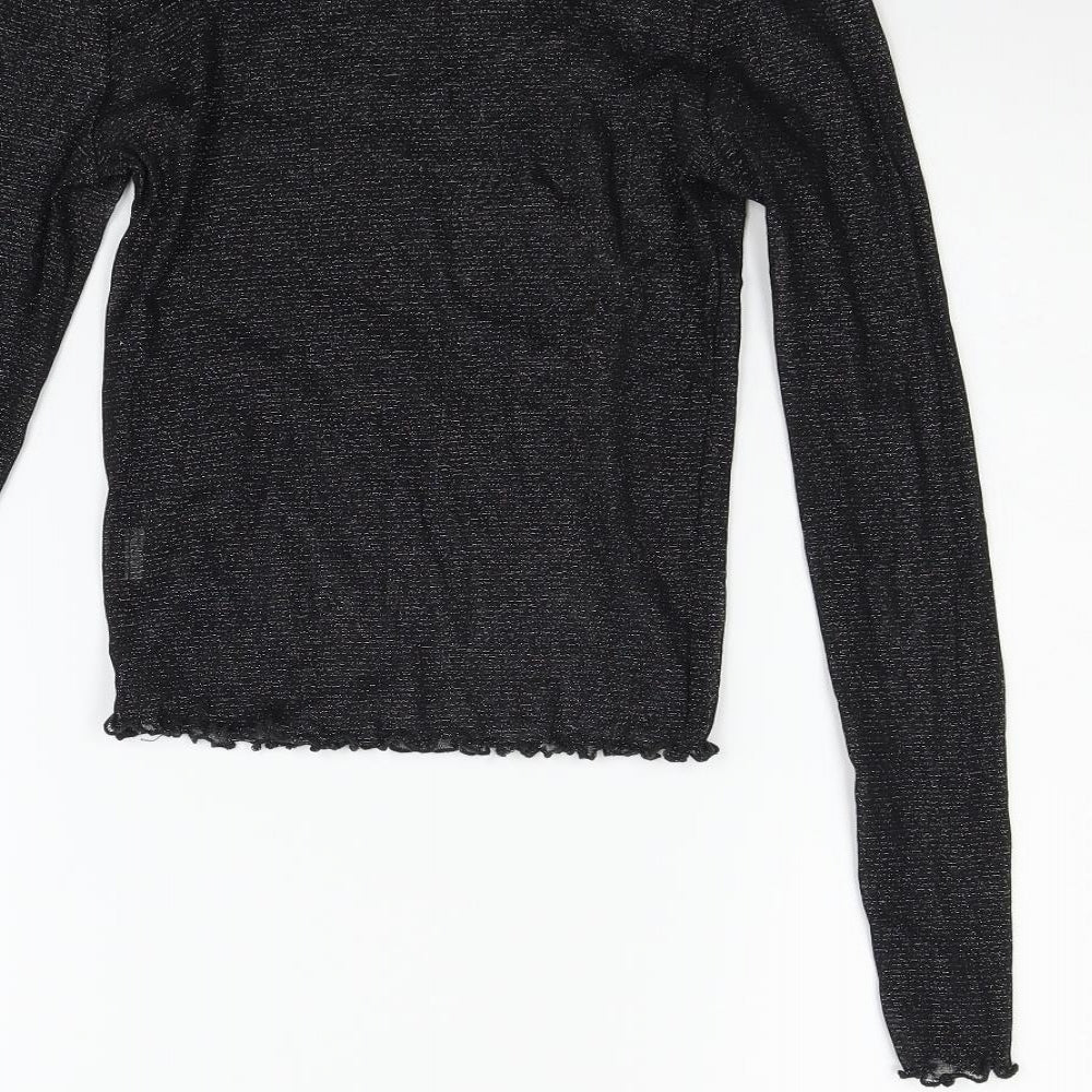 FOREVER 21 Womens Black Basic Blouse Size M