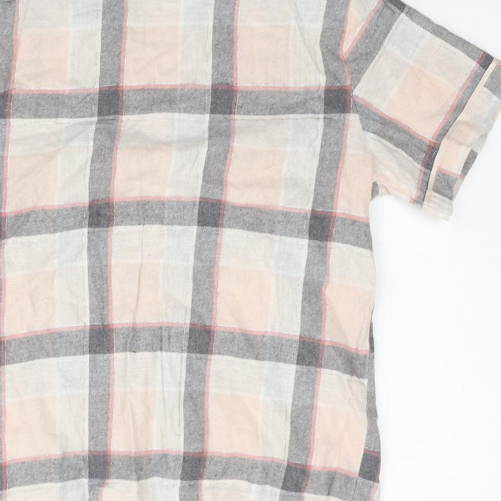George Womens Pink Check Top Pyjama Top Size 8