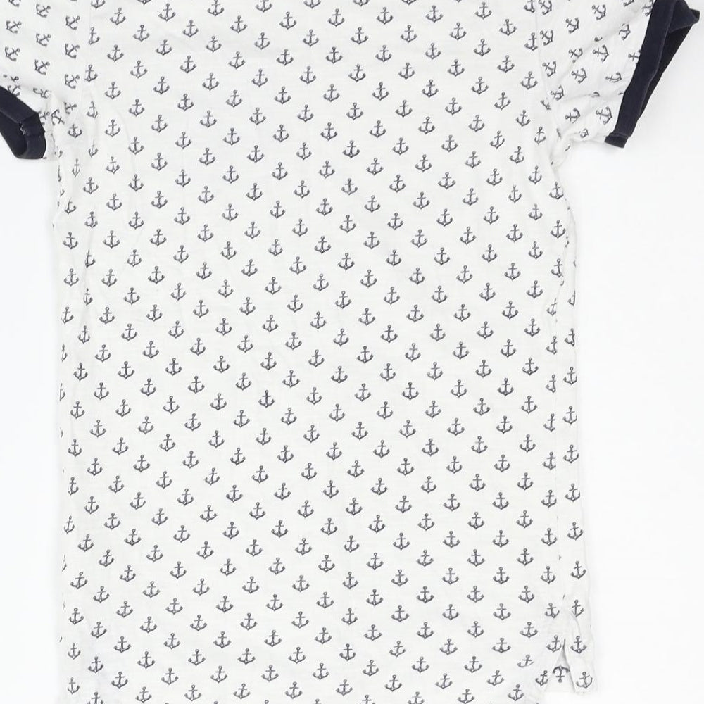 NEXT Boys White Geometric Basic T-Shirt Size 5 Years
