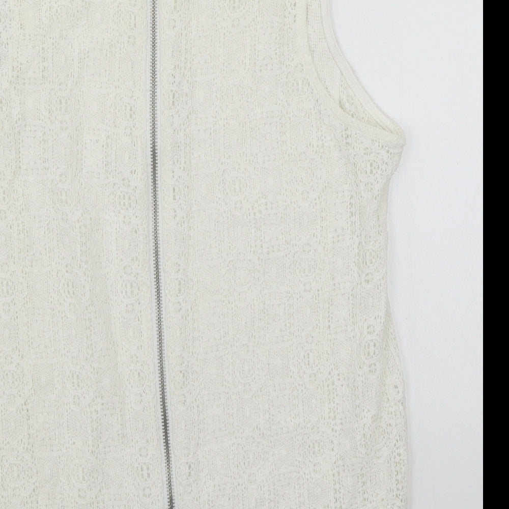 Newlook Womens Ivory Basic T-Shirt Size 8