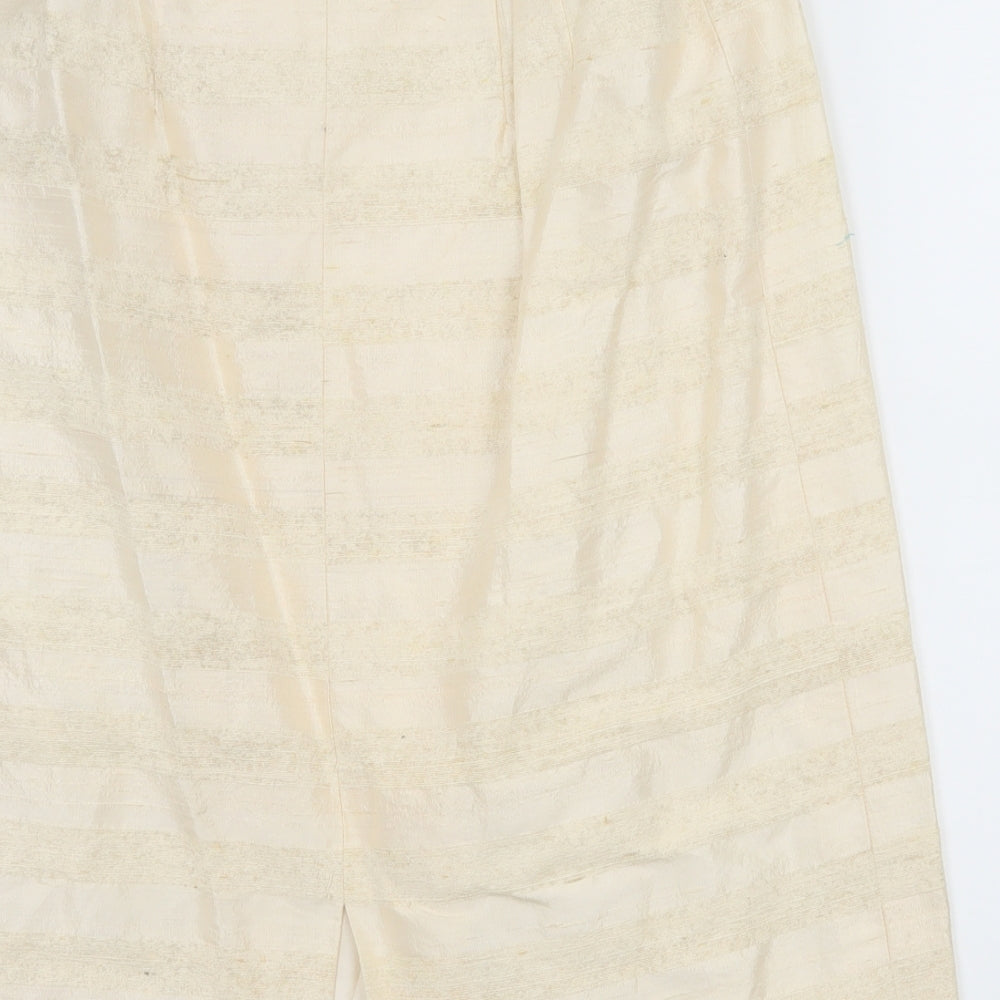 Rosemaria Womens Ivory Striped Straight & Pencil Skirt Size 26 in