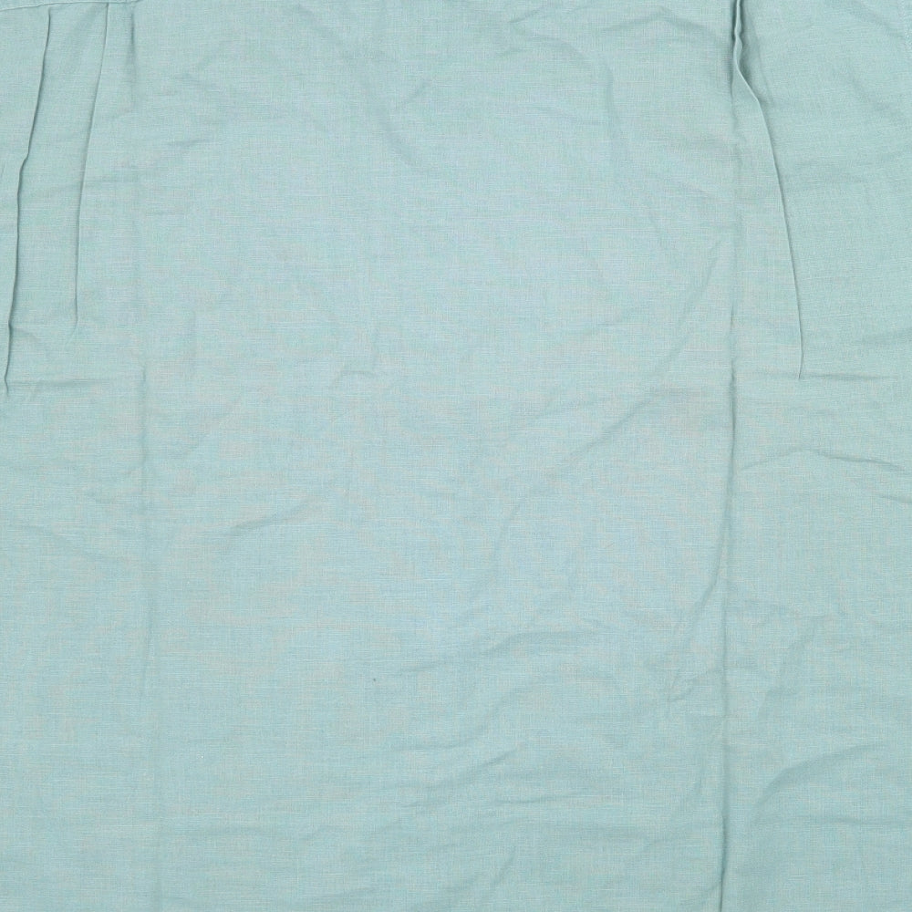 Classics Casuals Mens Green Button-Up Size M