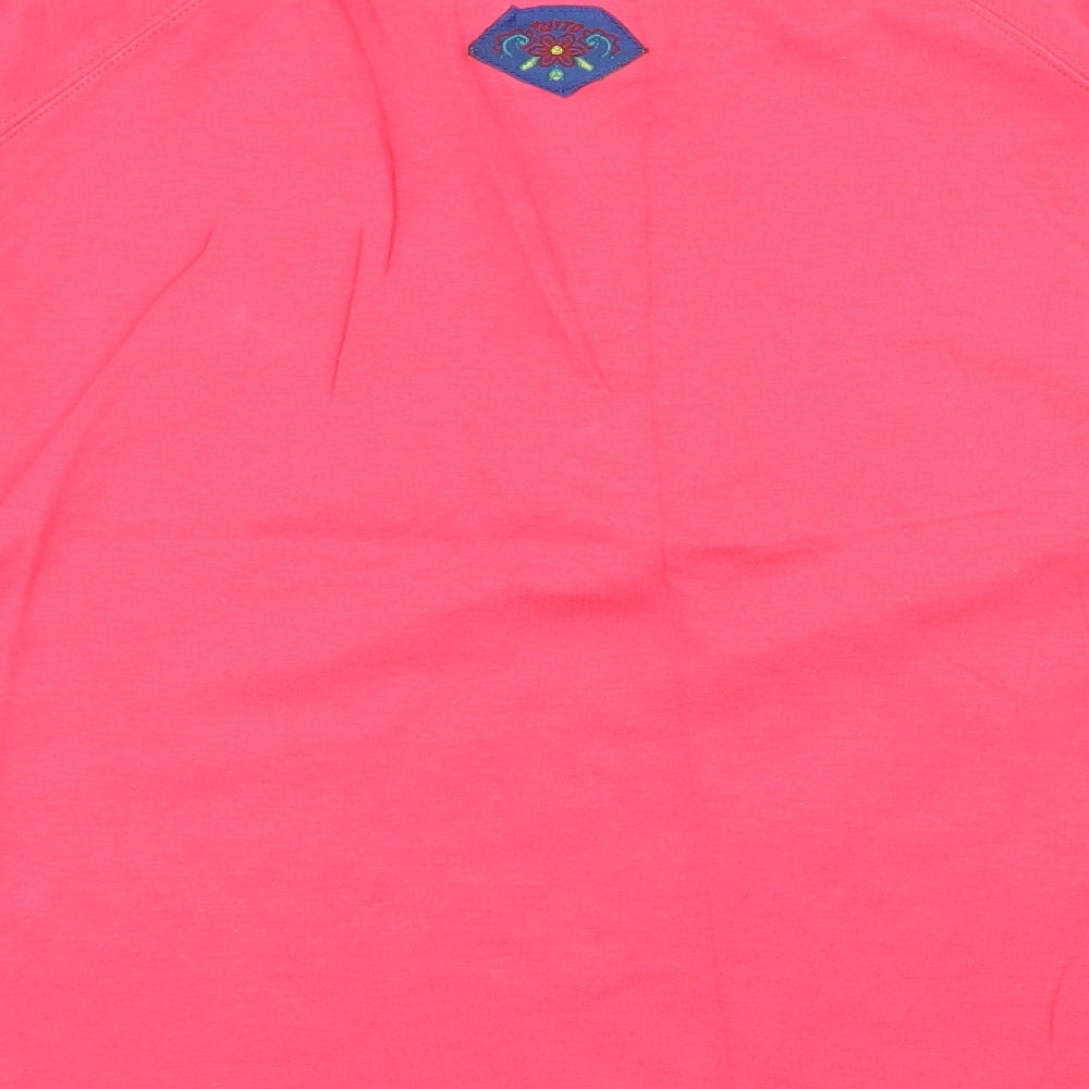 Tutto Womens Pink Jersey Basic T-Shirt Size L