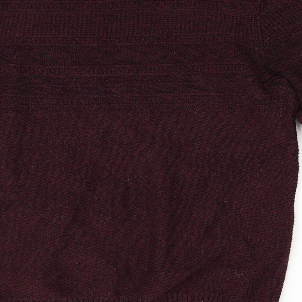Preworn Mens Red Knit Pullover Jumper Size S