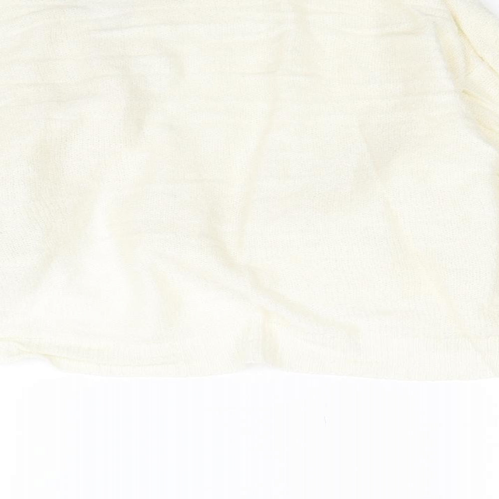 Jean lauren Womens White Cardigan Jumper Size 16