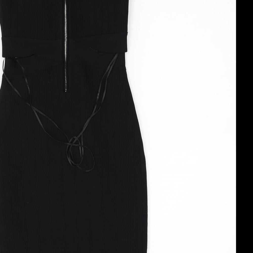 Preworn Womens Black Bodycon Size XS