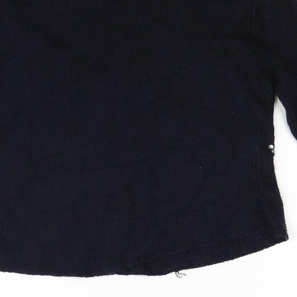 Alterna Womens Blue Knit Pullover Jumper Size XS