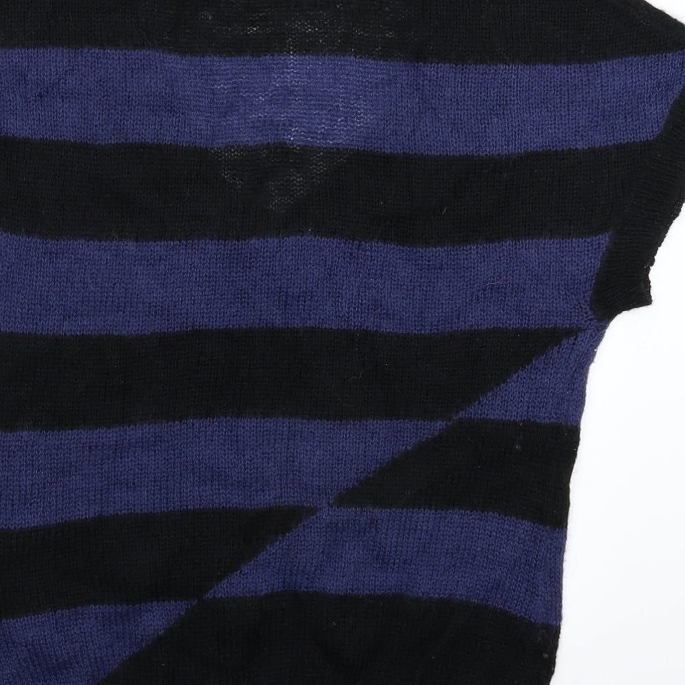 Only Womens Multicoloured Striped Knit Pullover Jumper Size L