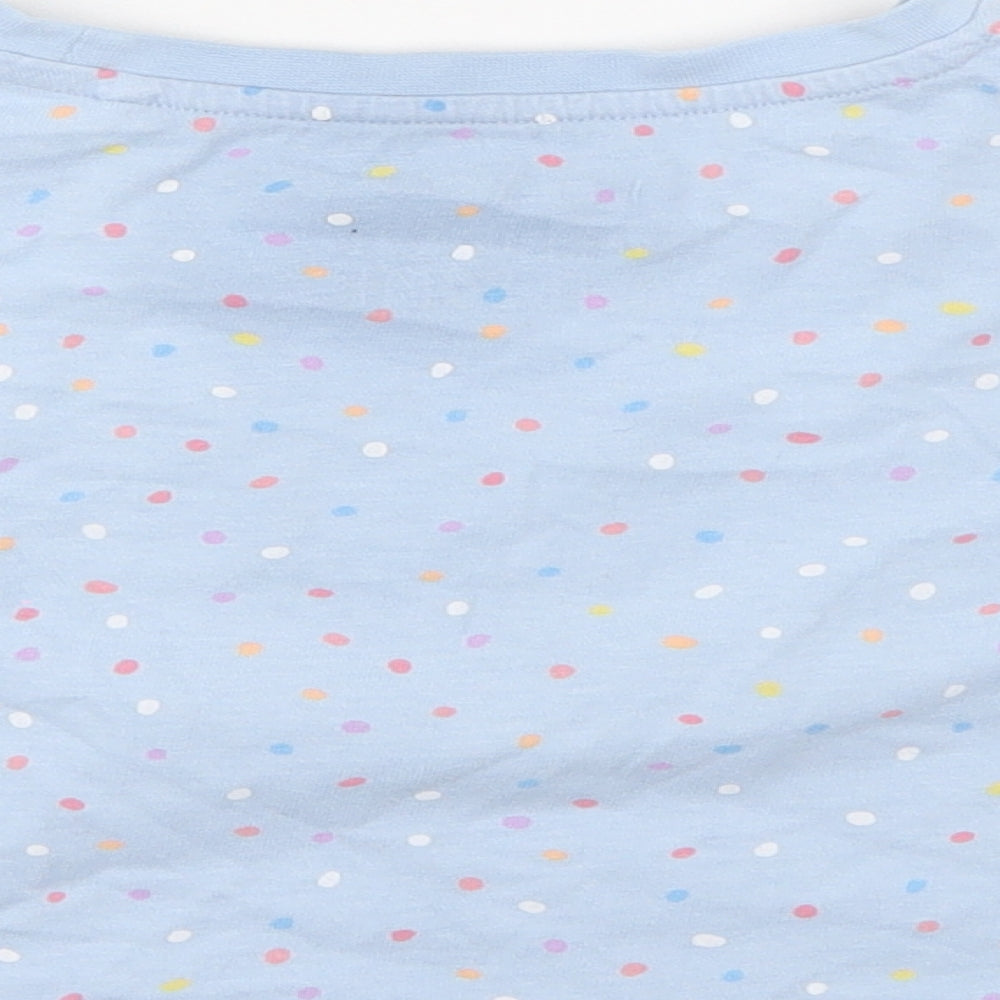 TU Girls Blue Polka Dot Basic Polo Size 3-4 Years