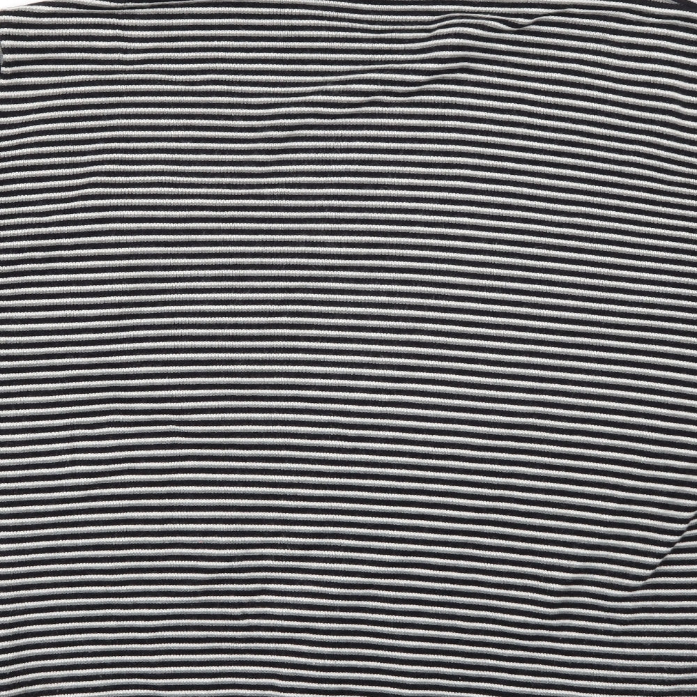 Cedarwood State Womens Black Striped Pullover Jumper Size S