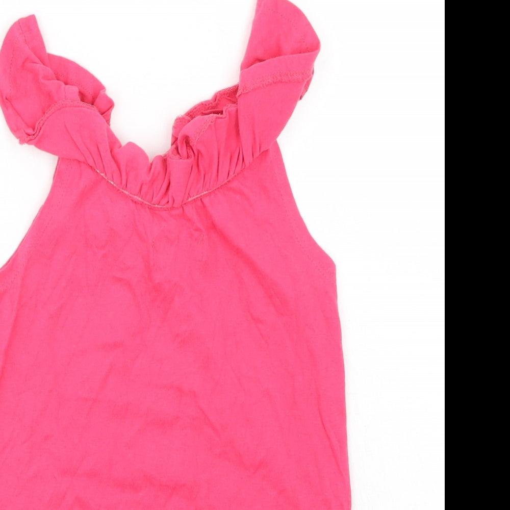 Primark Girls Pink Basic Button-Up Size 6-7 Years