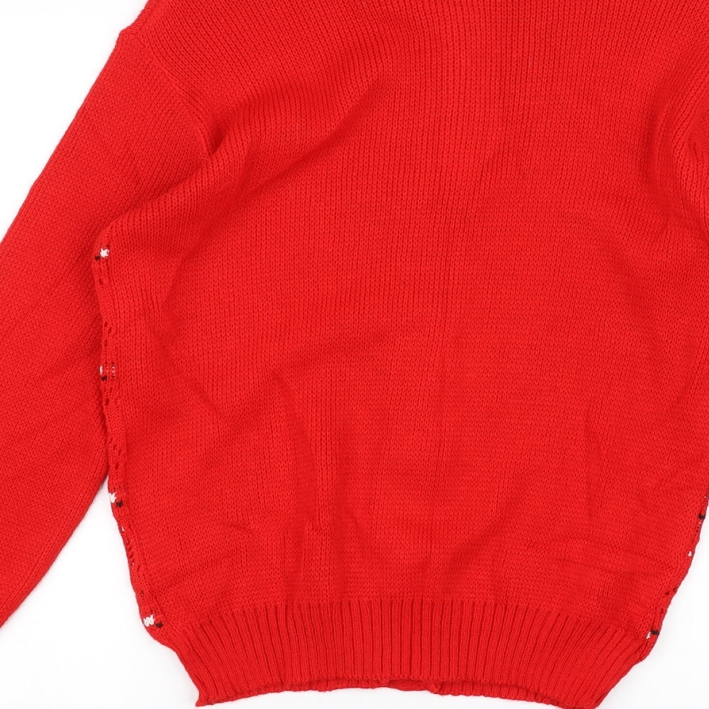 Glen Womens Red Cardigan Jumper Size M