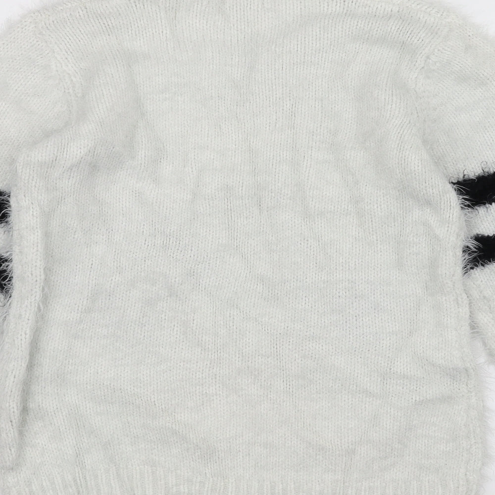 Cameo Rose Womens White Knit Pullover Jumper Size M