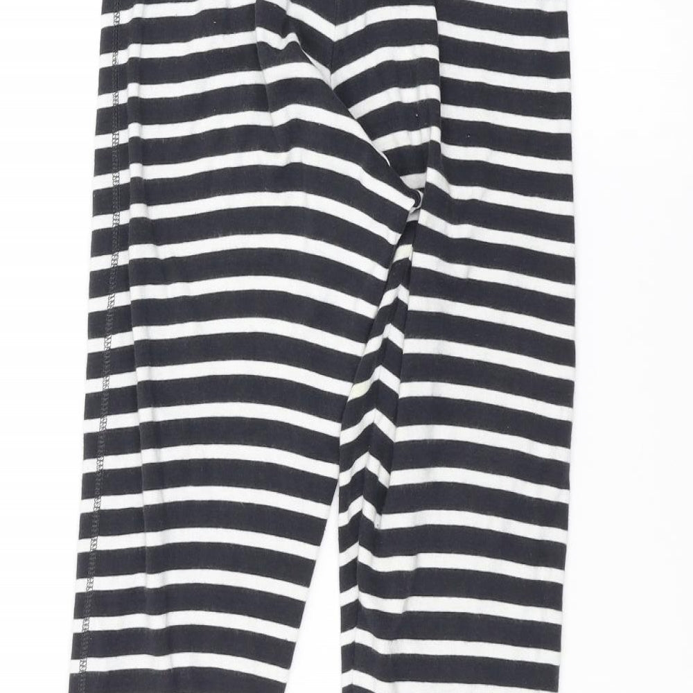Marks and Spencer Girls Black Striped Jegging Trousers Size 11-12 Years