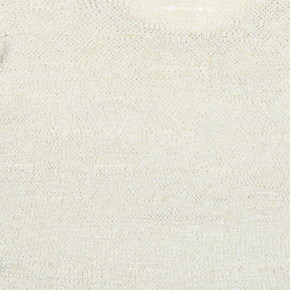 H&M Womens White Pullover Jumper Size S