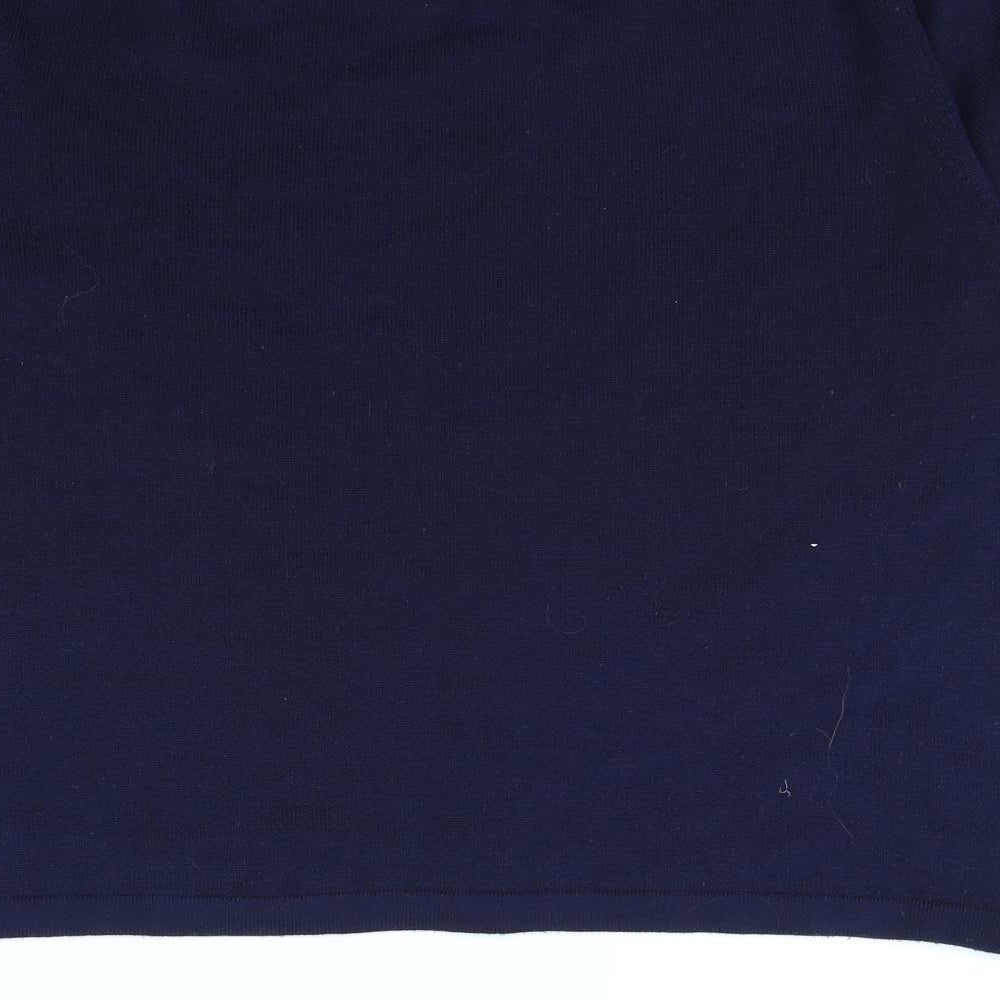 Janique Womens Blue Pullover Jumper Size M