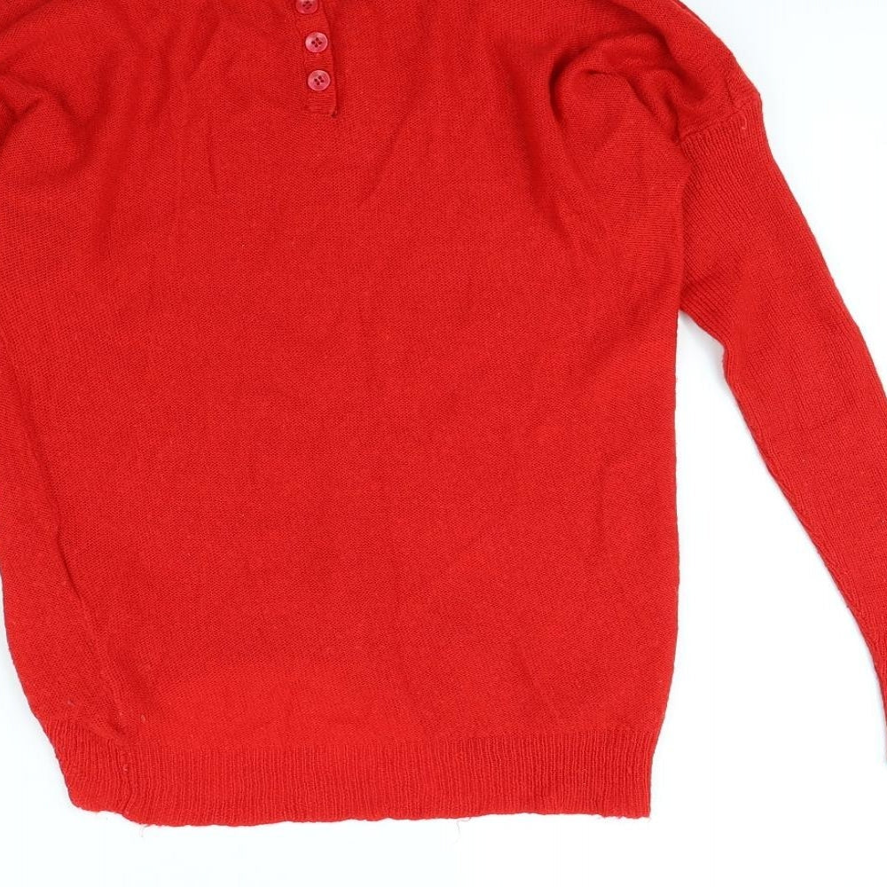 VERO MODA Womens Red Pullover Jumper Size S