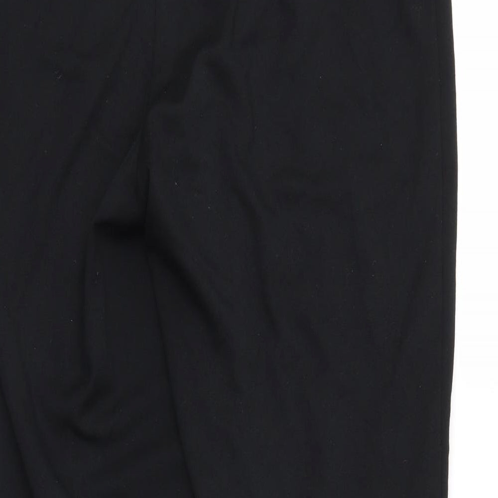 M&S Womens Black Trousers Size 12 L25 in