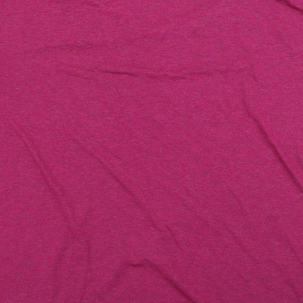 nexr Womens Purple Basic T-Shirt Size 12