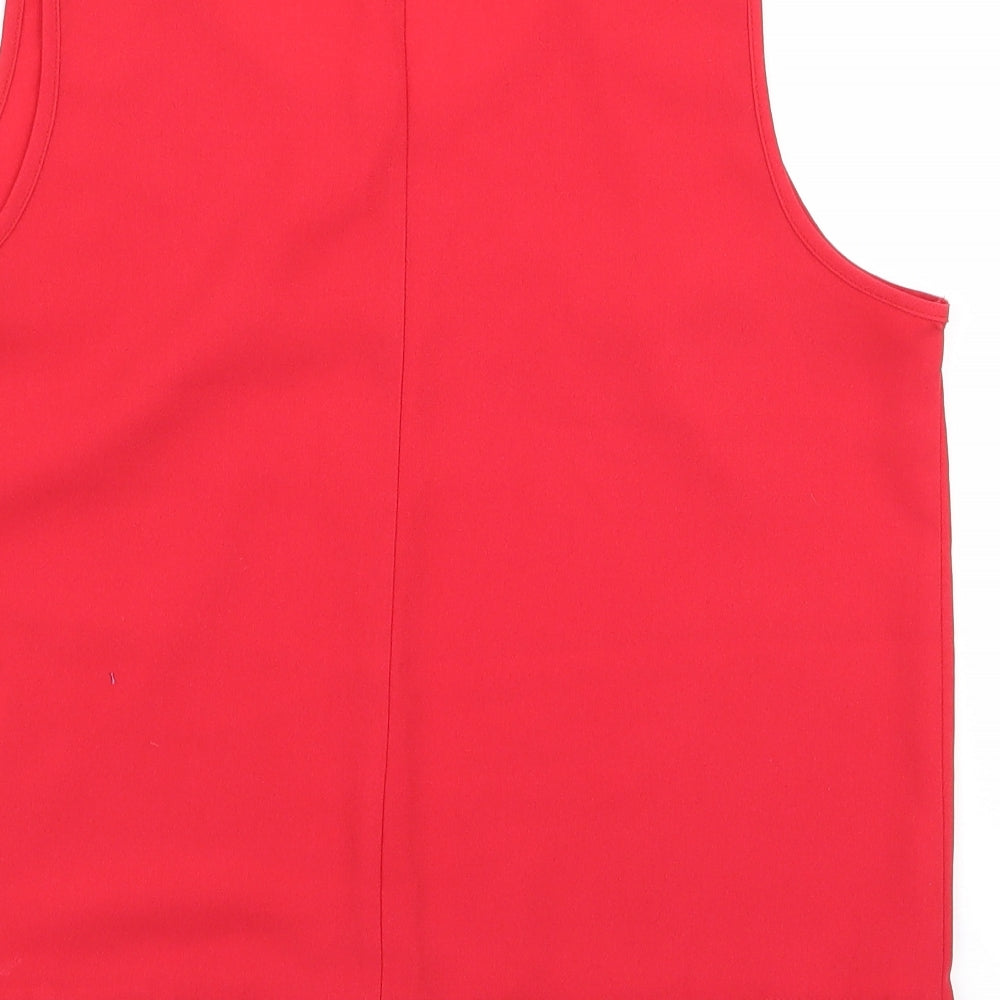 Peacocks Womens Red Basic Blouse Size 10