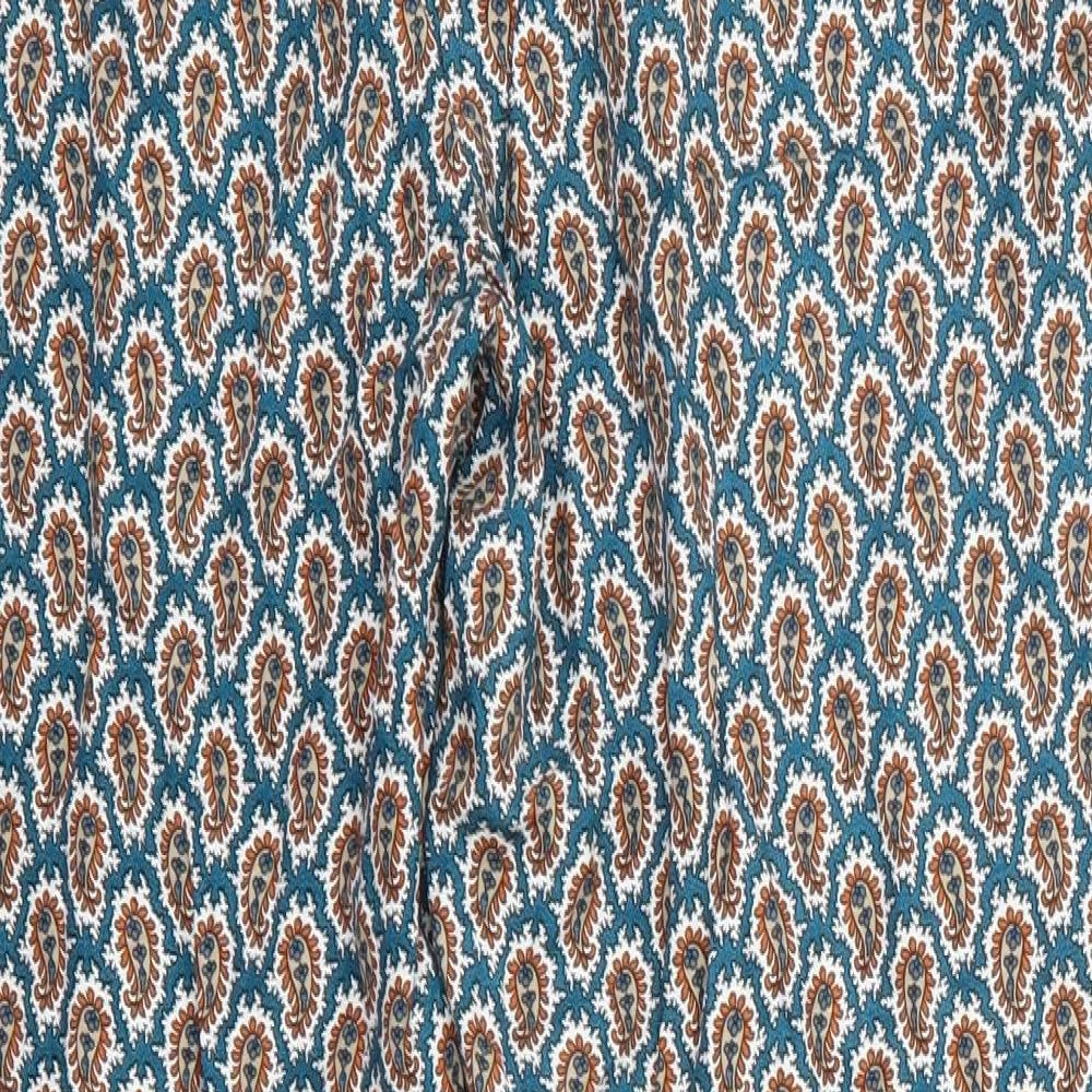 missimo Womens Blue Paisley Trousers Size 40 L27 in