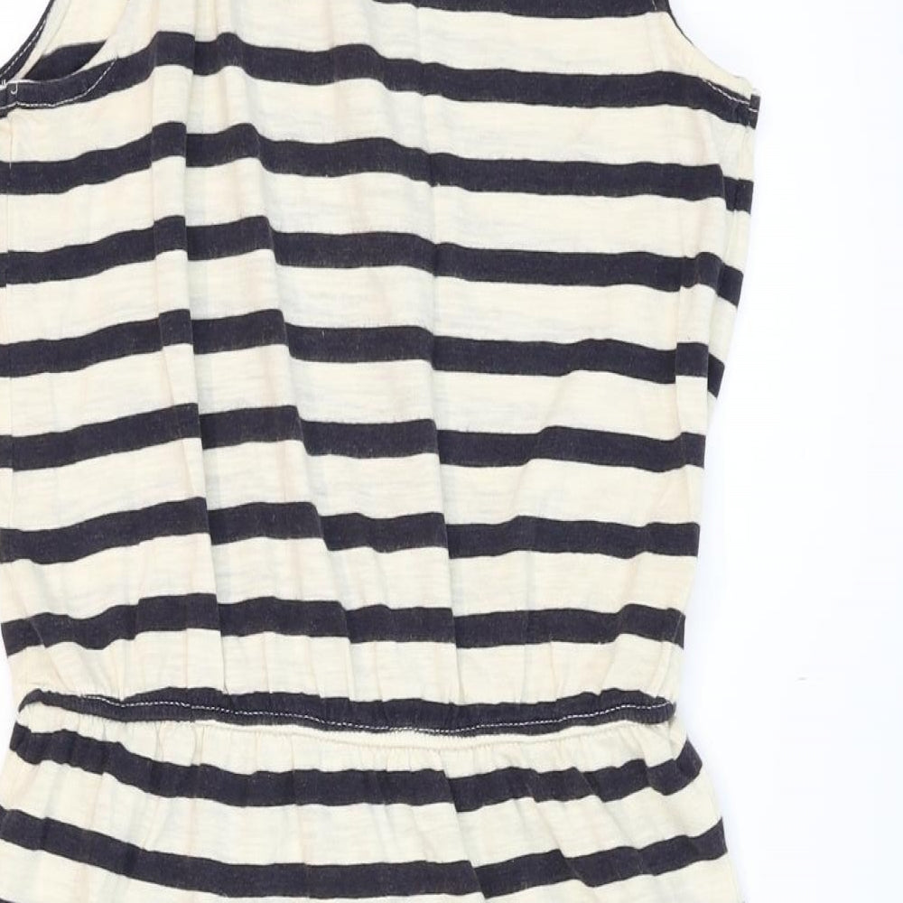 H&M Womens Beige Striped Fit & Flare Size XS