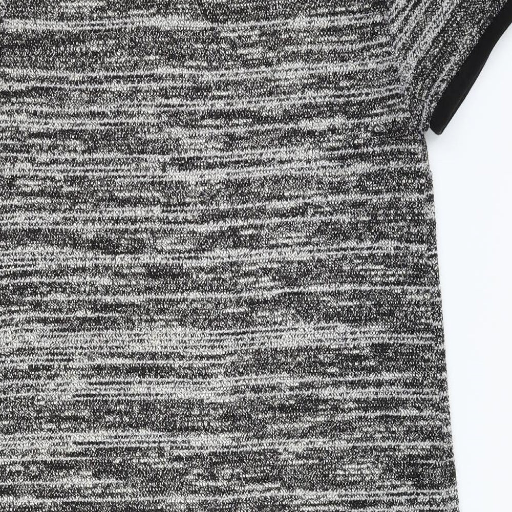 New Look Womens Grey Striped Slip Dress Size 8