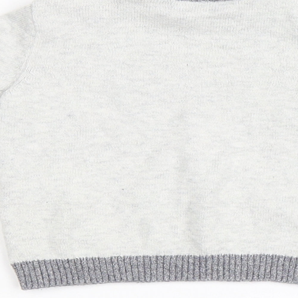TU Baby Grey Flannel Pullover Casual Size 0-3 Months