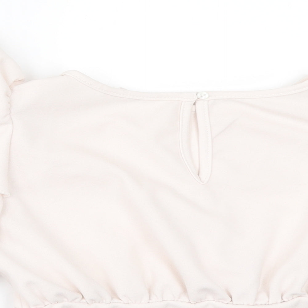 SheIn Girls Ivory Cropped Blouse Size 10 Years