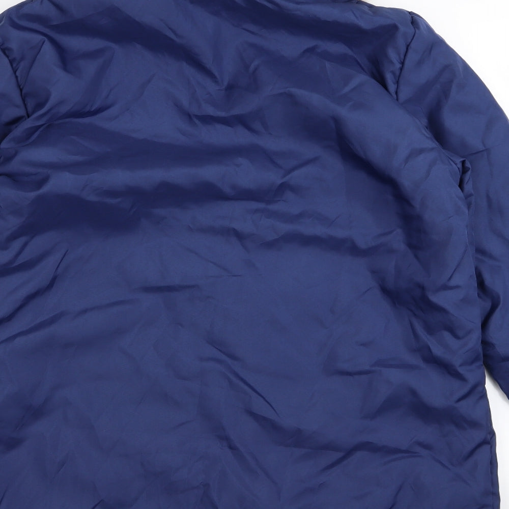 Anne De Lancay Womens Blue Parka Coat Size M