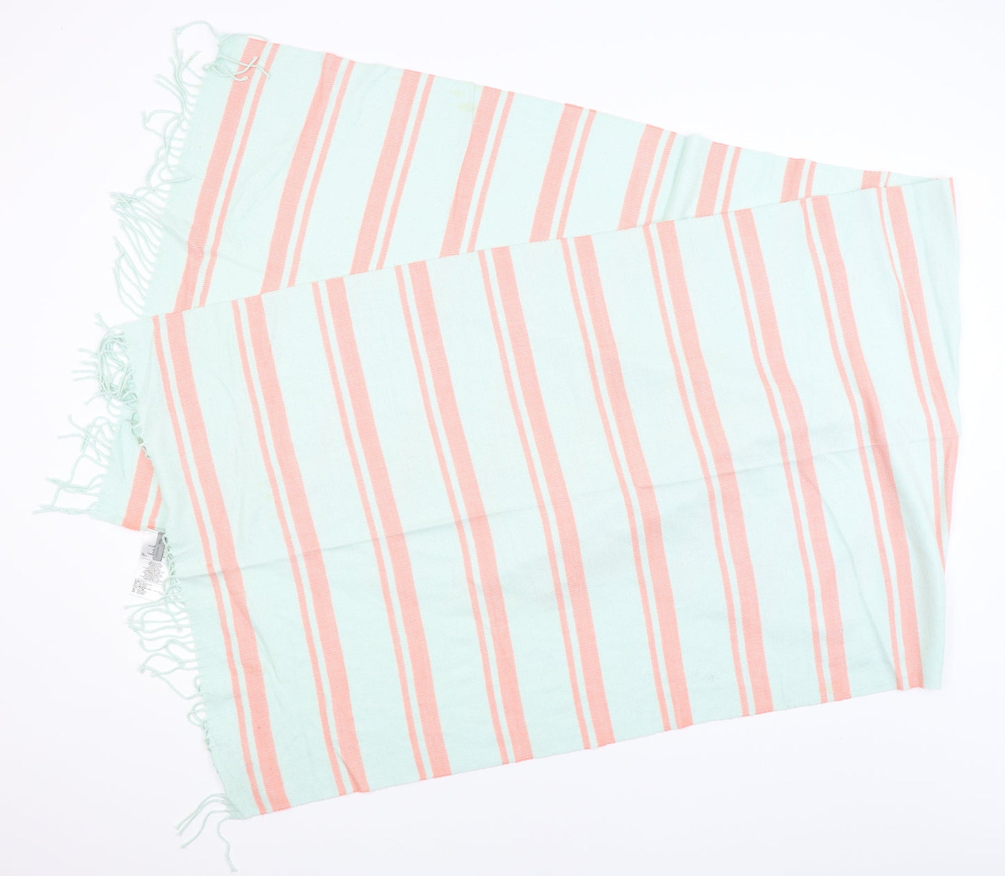 Agape Womens Blue Striped Scarf