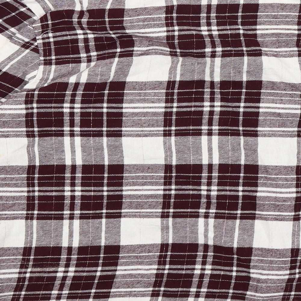 Boux Avenue Womens Red Plaid Basic Button-Up Size 14