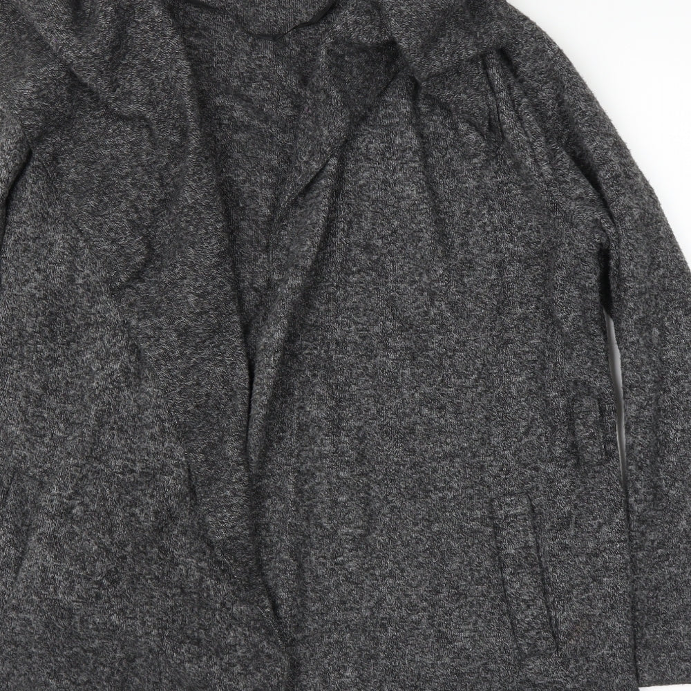 Preworn Womens Grey Cardigan Jumper Size L - Belt included