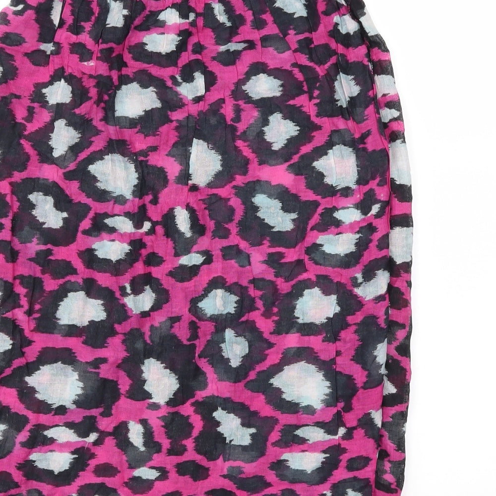 ocean club Womens Pink Animal Print Fit & Flare Size 12