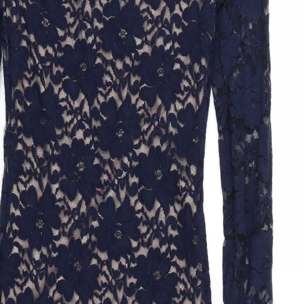 Club L Womens Blue A-Line Size 6